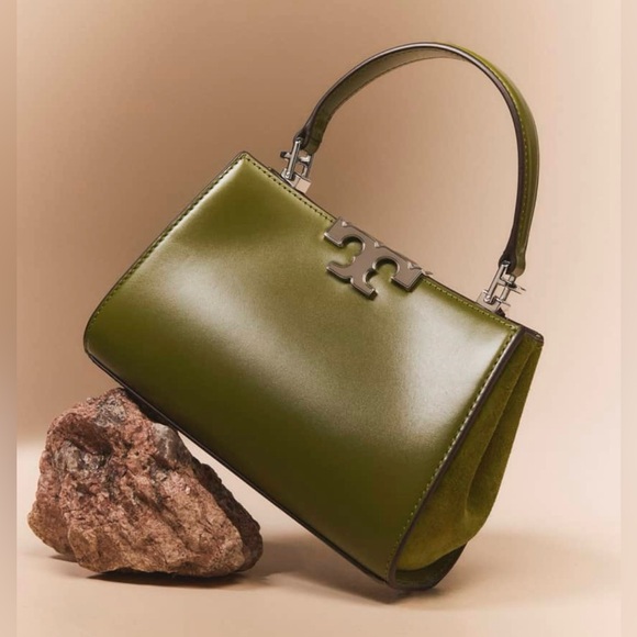 **NWT**Tory Burch Eleanor Mini Leather & Suede Satchel Bag - Picture 1 of 8
